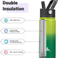 18 oz Insulated Water Bottle Stainless Steel Sport Bottles with 3 Lids,Bamboo Grove