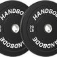 Bumper Plates 2 - Inch Olympic Weight Plate Set for Barbell, 10-55 lb Rubber Weights Sets for Home Gym, Strength Training Plate, Weight Lifting, Black