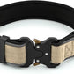 Plutus Pet Tactical Dog Collar, Reflective, Adjustable Heavy Duty Dog Collar, Soft Padded and Comfortable, for Small Medium and Large Dogs (Beige, S)