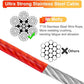 10FT Heavy Duty Dog Tie Out Cable for Large Dogs up to 125lbs, Durable Runner Tether Line (Red)