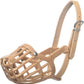 Leather Brothers Italian Basket Dog Muzzle, Adjustable Secure Fit, Comfortable Design, Training and Safety, Averts Biting, Prevents Chewing and Scavenging, Perfect for Grooming - Tan, Size 2