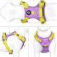 PHOEPET No Pull Dog Harness, Unique Colors Reflective Adjustable Dog Vest, with Soft Training Handle Metal Clips for Small Medium Large Dogs (Baby Purple Base & Yellow Straps,M)