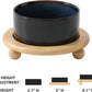 Ceramic Elevated Dog Food and Water Bowl, Kitty Bowl, Raised Dog Dish, Pet Feeder (6inch, 1 x Starry Sky + Stand)