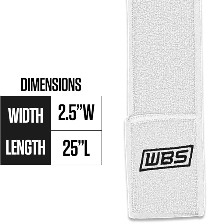 Streamer Football Towel, Sports Towel with Hook and Loop Fastener to Clean Football Visor and Gloves (White)