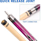 GSE Games & Sports Expert 58" 2-Piece Canadian Maple Hardwood Billiard Pool Cue Sticks for Men/Women, House or Commercial/Bar Use (Several Colors, Weight 18oz, 19oz, 20oz, 21oz Available)