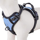 PHOEPET No Pull Dog Harness Reflective Adjustable with 2 Metal Leash Hooks and Soft Training Handle [Over The Head Design](L, Baby Blue)