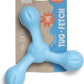 WEST PAW Zogoflex Air Skamp Tug-of-War Stick Dog Chew Toy – Hollow, Squishy Interactive Toy for Dogs, Puppies – for Chewing, Catch, Carry, Fetch, Dishwasher Safe, Latex-Free, Large 8.5", Aqua Blue