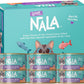 LOVE, NALA - Natural Adult Cat Wet Food - FLAKED Tuna and Salmon in Broth- Grain Free, Non-GMO, Lean Protein, Omega 3, Added Minerals & Vitamins - 12 Pack 2.4 lbs.