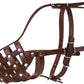 CollarDirect Dog Muzzle German Shepherd Dalmatian Doberman Setter Leather Basket Medium Large Breeds (Chestnut Brown, Large)