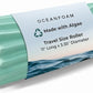 Oceanfoam Ripple Travel Foam Roller (11" x 3.35") Firm Mini Foam Roller for Physical Therapy, Deep Tissue Massage, Back Pain - High Density, Ergonomic Wave Textured - Yoga, Pilates, Exercise (Seafoam)