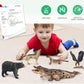 Volnau Safari Animal Figurines Toys 7PCS North America Figures Zoo Pack for Toddlers Kids Christmas Decoration Gift Preschool Educational Moose Wolf Bear Jungle Forest Woodland Set