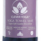 Clever Yoga Non-Slip Hot Yoga Towel – Non-Slip Grip for Hot Yoga, Sweat Absorbent, Honeycomb Silicone Grip, Stays Flat – Ideal for Pilates, Travel, Washable & Lightweight - Dark Blue
