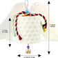 Extra Large Bird Chewing Toy, Parrot Beak Grinding Calcium Stone with Bells, Bird Cage Accessories, Cage Toys for Cockatiel Parakeet Parrot Budgies Rat Hamster Chinchilla Rabbit Bunny African Grey
