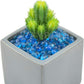 WAYBER Glass Stones, 1Lb/460g Irregular Sea Glass Pebbles Non-Toxic Artificial Crystal Gemstones for Aquarium Turtle Tank Vase Filler Terrarium Flowerpot Decoration, Lake Blue