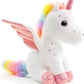 Sew Butiful 8" Unicorn Stuffed Animal - Cute Plush Toy Gift for 3-8 Years Old Girls, Soft Birthday Present for Baby, Toddler, Kids, Decor (White)