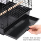 Yaheetech Open Play Top Travel Bird Cage for Conure Sun Parakeet Green Cheek Conure Lovebird Budgie Finch Canary, Small-Size Travel Portable