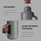 BOTTLE BOTTLE Insulated Water Bottle 64 oz with Straw and Dual-use Lid Stainless Steel Water Bottle for Men with Handle Vacuum Insulated Beer Growler for Workout Sports Soccer gray