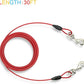 Petest 30ft Tie-Out Cable with Crimp Cover for Heavy Dogs Up to 125 Pounds Black & Red