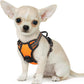 Eagloo Small Dog Harness No Pull, Service Vest with Reflective Strips and Control Handle, Adjustable and Comfortable for Easy Walking, No Choke Pet Harness with 2 Metal Rings, Orange, XS