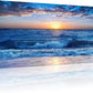 Lapremoly Framed Canvas Wall Art - Large Blue Ocean Beach Wall Painting for Living Room, Bedroom & Office - 24" x 48"