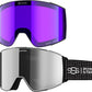 Ski Goggles Snow OTG Snowboard Goggles Magnetic Interchangeable Lens Frameless UV Protection Anti-fog mobile Skating