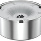 SCHITEC Dog Water Bowl No Spill 3L/0.8 Gallon Slow Drinking Anti-Splash Stainless Steel Dog Bowl with Floating Disk, Spill Proof Pet Travel Water Dispenser for Sloppy Messy Drinkers(Light Gray)