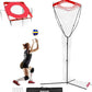 Volleyball Setter Trainer Net, Volleyball Training Equipment Adjustable Angle Height 8-13 FT Setter Net, Indoor Outdoor Volleyball Practice Net System for Serving, Spiking and Setting