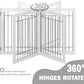 SPIRICH 96-inch Extra Wide 30-inches Tall Dog Gate with Door Walk Through, Freestanding Wire Pet Gate for The House, Doorway, Stairs, Pet Puppy Safety Fence, Support Feet Included (White)