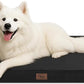 Outdoor Large Dog Bed, Waterproof Dog Bed for Large Dogs, Egg Crate Foam Pet Bed with Removable Washable Oxford Cooling Cover, Black