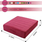 MeMoreCool Square Floor Pillow Seating for Adults Kids, Large Meditation Cushion Floor Pillow with Thick Foam & Soft Tufted Cover, Washable Big Pillow Seat Floor Cushion for Sitting Yoga 22" Wine