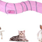 iCAGY Cat Tunnel for Indoor Cats Interactive, Rabbit Tunnel Toys, Pet Toys Play Tunnels for Cats Kittens Rabbits Puppies Crinkle Pop Up 47" Shape S
