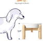 LE TAUCI Ceramic Slow Feeder Dog Bowls Small Breed, 0.6 Cups Elevated Dog Bowl for Fast Eaters, Puzzle Bowl for Small Dogs and Cats,Angle White