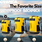 Waterproof Dry Bag Backpack for Kayaking, Roll Top Kayak Dry Backpack, Floating Outdoor Dry Sack Boating Sailing Canoeing Rafting Fishing Camping 85L Yellow