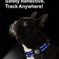 TagME Airtag Dog Collar,Waterproof Reflective Pet Collar with Airtag Holder,Soft Padded and Double D-Rings for Puppy,Navy Blue