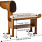 latifolia Puppy Shoe Bench, 2-Tier Solid Wood Entryway Organizer, Cute Pet-Shaped Shoe Bench for Hallway & Living Room,(23.62 inch)