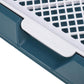 Fabater Dog Potty Toilet Training Tray, Portable Multifunctional Mesh Puppy Training Toilet Pad Holder with Bafflel for Small Dogs Puppies (Peacock Blue)