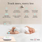 Sense-U Baby Sock Shoe Bundle Smart Baby Monitor: Sock Shoe Plus 2.5K PTZ Camera - Track Heart Rate, Sleep Movement, Heartbeat, Pan-Tilt-Zoom Video, AI Cry Detection, Audio