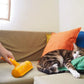 Pet Hair Remover Roller - Lint Roller for pet Hair - Self Cleaning Dog & Cat Hair Remover - Remove Dog, Cat Hair from Furniture, Carpets, Bedding, Clothing and More. Orange