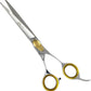 Sharf Gold Touch Pet Grooming Shear Kit 7.5 Inch Straight & 6.5" 42-Tooth Thinning Scissors