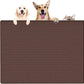 39.4"x29.5" Largest Pet Food Mat, Silicone Dog Mats for Food and Water, Nonslip Pet Feeding Mats for Floors,Dog Cat Bowl Mat with Raised Edges, Dark Brown