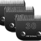 30 Blades Dog Grooming Blades Compatible with Andis/Oster A5/Wahl KM-10 Series Dog Clippers,Detachable Clipper Replacement Blade,Black,(30#/3PC)