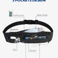 WATERFLY Running Belt Fanny Pack: Runner Marathon Jogging Waist Pack Sport Workout Exercise Fitness Phone Holder Belt for Men Women Jogger Slim Waistband Black