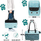 PetAmi Dog Purse Carrier for Small Dogs, Airline Approved Soft Sided Pet Carrier with Pockets, Ventilated Dog Carrying Bag for Puppy Cat, Dog Travel Supplies Bag, Sherpa Bed, Max 12 lbs, Chevron Teal
