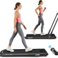 Goplus 2 in 1 Folding Treadmill, 2.25HP Under Desk Electric Superfit Treadmill, Installation-Free with APP Control, Remote Control, Bluetooth Speaker, LED Display, Walking for Home