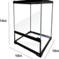 Reptile Glass Terrarium Tank 10 * 10 * 14in, Full View with Front Opening Door,Amphibians Enclosure Habitat Cage for Leopard Gecko Tarantula Young Lizard Hermit Crab Frog Insects Breeding