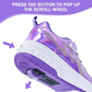 Wooowyet Roller Skate Shoes for Kids Boys Girls Rechargealbe Wheels Sneakers Fashion Roller Wheeled