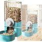 Hanging Automatic Bunny Food Water Dispenser, Gravity Rabbit Cage Feeder and Water Dispenser Ferret Cages Accessories, Cage Cat Food Bowl, for Chinchilla Guinea Pig Hedgehog (Blue)
