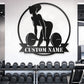 Personalized Custom Name Gym Metal Sign for Home Workout Room, Fitness Garage Center Motivational Decor, Powerlifting Wall Art Gift for Women, Men, Dad, Papa, Grandpa, Mother, Sister, Girls