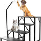 RV Stairs 4 Step Ladder, RV Steps Anti-Slip, Hot Tub Steps with Handrail, 660 lbs RV Ladder for 5th Wheel RV, Mobile Home Stairs