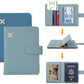 Melsbrinna Rfid Passport Holder for Travel women/Men, Cute Passport Wallet Rfid Blocking Card Slots, Rfid Passport Cover/CaseTravel Wallet, Passport Book Holder (2, Blue1Blue2)